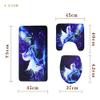 Bath Rugs Bathroom Accessory Sets Lion Tiger Wolf Printing Shower Curtain mat Four Sets of Bathroom Toilet Anti-Skid Absorbent Carpet Foreign Trade Four-Piece (Unicorn) view 3