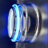 19" Standard Oil Sign New Logo Double Neon Clock, Two Neon Tubes, Blue Outside Tube view 2