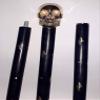 Ganga Nautical Elegant Walking Stick with Skull Handle Made of Solid Brass Walking Cane for Wedding Ceremony Designer Brass Skull Head Handle Black Stick view 1