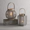 47th & Main Coastal Decorative Lantern Candle Holder, 9.5" Tall, Wood/Wire view 3