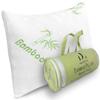 DreamField Linen Memory Foam Bamboo Pillow Queen Size - [Adjustable] for Sleeping - Cool & Breathable Cover with Zipper Rayon Derived from Bamboo - Relieves Neck Pain - Back/Stomach/Side Sleeper view 1