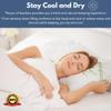 DreamField Linen Memory Foam Bamboo Pillow Queen Size - [Adjustable] for Sleeping - Cool & Breathable Cover with Zipper Rayon Derived from Bamboo - Relieves Neck Pain - Back/Stomach/Side Sleeper view 2