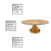 47th & Main Round Beaded Pedestal Cake Stand, Extra Large, Wood view 3