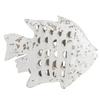 47th & Main Coastal Tabletop Dcor, 2.4" Tall, Whitewashed Fish view 1
