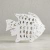 47th & Main Coastal Tabletop Dcor, 2.4" Tall, Whitewashed Fish view 2