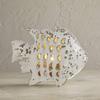 47th & Main Coastal Tabletop Dcor, 2.4" Tall, Whitewashed Fish view 3