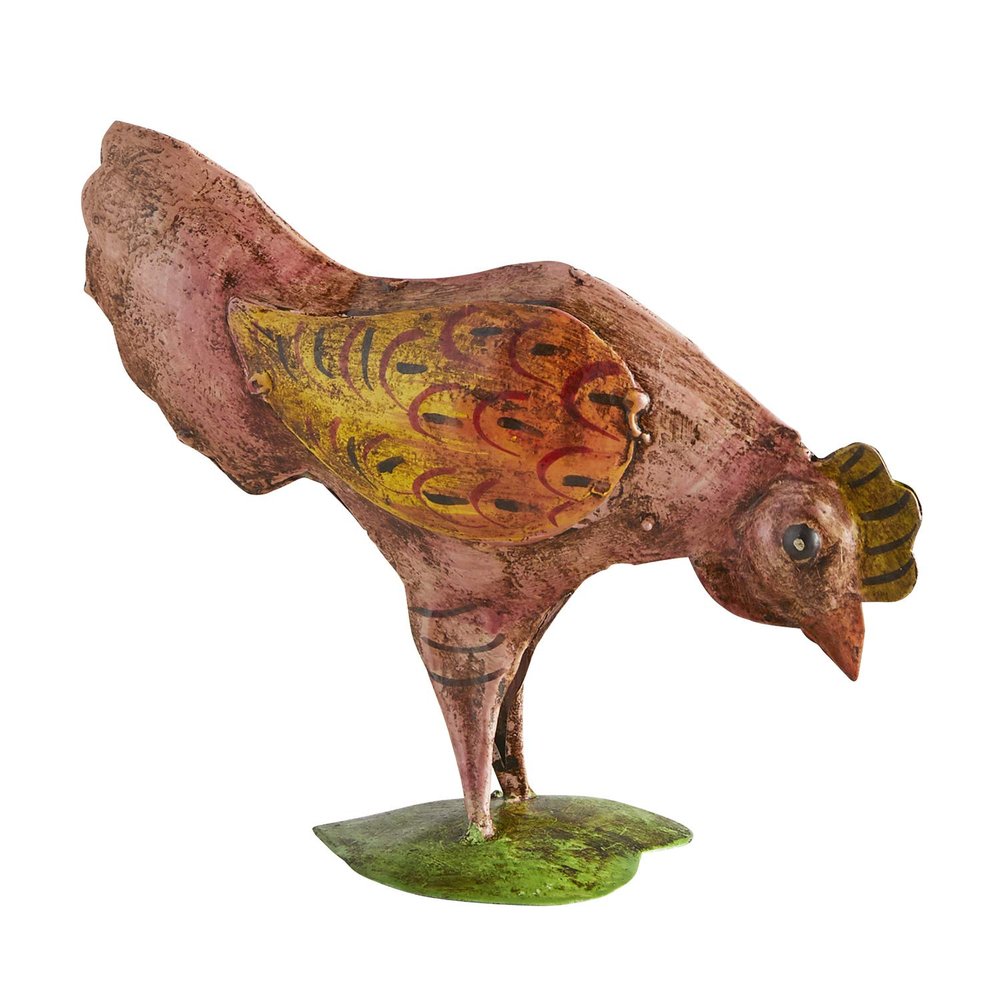 47th & Main Figurine Tabletop Dcor, 5.11" Tall, Distressed Hen