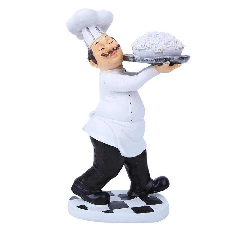 Agatige Resin Decoration Ornament, Function Decoration Cook Statue Chef Figurines for Restaurant Kitchen Home Cafe Pastry Decor(#2)