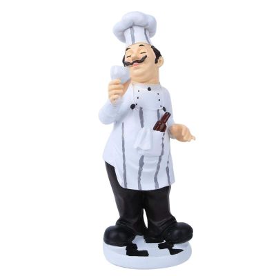 Agatige Resin Decoration Ornament, Function Decoration Cook Statue Chef Figurines for Restaurant Kitchen Home Cafe Pastry Decor(#3)