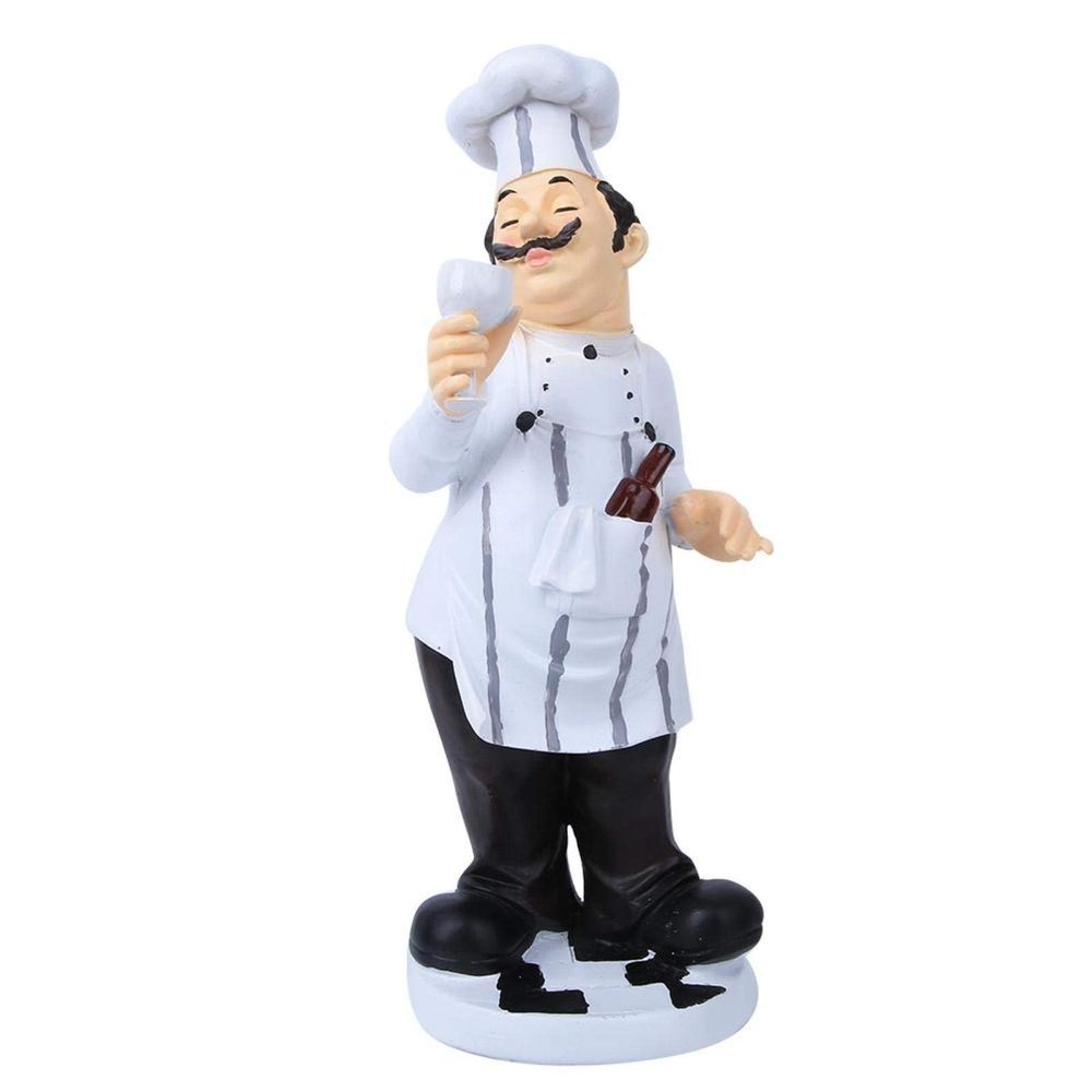 Agatige Resin Decoration Ornament, Function Decoration Cook Statue Chef Figurines for Restaurant Kitchen Home Cafe Pastry Decor(#3)