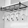 Adjustable Hanging Stemware Rack Under Cabinet, No Drilling, Plug-in Wine Glass Rack for Cupboards, 2/3/4/5 Rows, for Home Bar, Kitchen (Black, Bronze) view 1
