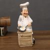 3D Resin Chef Figurines, Cute Funny Italian Chef Statues Sculpture Restaurant Table Figurine Decorative Chef for Home Restaurant Cafe Kitchen Decor(Cooking Chef) view 2