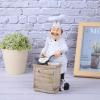 3D Resin Chef Figurines, Cute Funny Italian Chef Statues Sculpture Restaurant Table Figurine Decorative Chef for Home Restaurant Cafe Kitchen Decor(Cooking Chef) view 3
