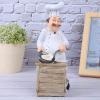 3D Resin Chef Figurines, Cute Funny Italian Chef Statues Sculpture Restaurant Table Figurine Decorative Chef for Home Restaurant Cafe Kitchen Decor(Cooking Chef) view 4