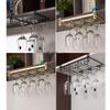 ACXZ Adjustable Hanging Wine Glass Holder Under Cabinet or Shelf, Plug-in Stemware Rack, 2345 Rows, No Drilling, Golden, 5522.5cm5 Slots, Bronze view 2
