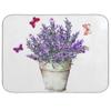 Absorbent Dish Drying Mat for Kitchen Counter - Purple Potted Lavender Microfiber Drying Pad, Reversible Drainer Mats for Countertop, Large 18 x 24 inch view 1