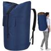 Backpack Laundry Bag, 115L Heavy Duty Extra Large College Laundry Backpack, Dirty Clothes Bag with Shoulder Straps, Laundry Hamper Bag with Drawstring Closure for College Dorm, Apartment Dark blue view 1