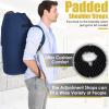 Backpack Laundry Bag, 115L Heavy Duty Extra Large College Laundry Backpack, Dirty Clothes Bag with Shoulder Straps, Laundry Hamper Bag with Drawstring Closure for College Dorm, Apartment Dark blue view 3