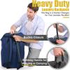 Backpack Laundry Bag, 115L Heavy Duty Extra Large College Laundry Backpack, Dirty Clothes Bag with Shoulder Straps, Laundry Hamper Bag with Drawstring Closure for College Dorm, Apartment Dark blue view 4