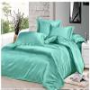 7PCS Premium Satin Duvet Cover Set-1Duvet Cover,1Fitted Sheet 14'',1Flat Sheet,2Pillowshams,2Pillowcases 600 TC Soft Satin Bedding Set Solid Colors Pattern Twin XL/Aqua Duvet Cover Set view 1