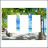 Beautiful Beach Tropical Pam Ocean 3 Gang Decorator Dimmer Wall Plate (6.34 x 4.5in) view 1