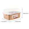 Hemoton Plastic Baby Bottle Drying Rack with Large Capacity, Khaki Tableware Organizer for Kitchen Storage and Draining, 14.96 X 11.41 X 8.66 Inches view 3