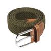 Andongnywell Stretch Belts for Men Women Elastic Braided Canvas Woven Casual Belt Waist Band Waist Strap Waist Cinch (Green,One Size) view 1
