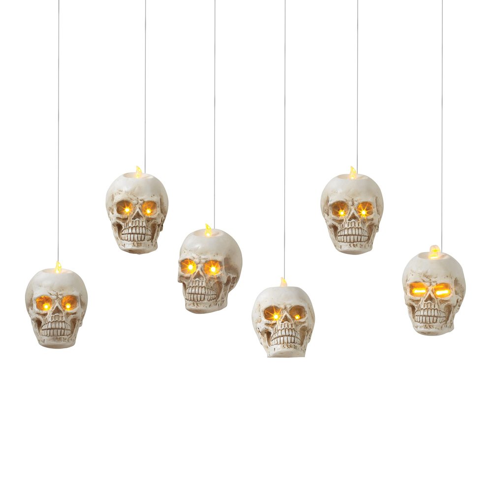 The Gerson Companies HALLOWN Hang Skull 6PCS