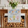 Easter Table Runner Easter Eggs Gnomes Dresser Scarves Carrot Bunny Rabbit Non-Slip Runner Tablecloth for Happy Easter Spring Holiday Dinner Parties Home Decor 13x120inch view 2