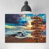 MySoulAndSpirit Store - Beach Ocean Sunset Multi Names Premium Canvas Crossroads Personalized Canvas Wall Art, Family Street Sign Family Name Art Canvas For Home Decor Custom Canvas Wall Art (48"x32") view 2