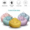 WXFN Lazy Lounger Sofa Cover Made of Fine Cotton Linen Fabric Without Filler Can Be Filled with Pillows, Stuffed Animals, Blankets,Purple,L view 2