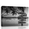 MySoulAndSpirit Store - Tropical Beach Scenery Multi Names Premium Canvas - Family Street Sign Family Name Art Canvas For Home Decor Personalized Canvas Wall Art - Customized Canvas (48"x32") view 1