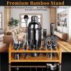 26-Piece Bartender Kit Cocktail Shaker Set | Stainless Steel Bar Set with Bamboo Stand Bar Tools Cocktail Kit for Christmas Drink Mixing,Home Bar Party Gift Bartending Kit Black view 4