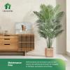 Artificial Areca Palm Plant 6Ft Fake Tropical Palm Tree, Perfect Faux Dypsis Lutescens Plants in Pot for Indoor Outdoor House Home Office Garden Modern Decoration Housewarming Gift,2Pcs view 3