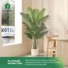 Artificial Areca Palm Plant 6Ft Fake Tropical Palm Tree, Perfect Faux Dypsis Lutescens Plants in Pot for Indoor Outdoor House Home Office Garden Modern Decoration Housewarming Gift,2Pcs view 4