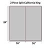 Extra DEEP Pocket- Split Mattress Protector for Adjustable or Split Beds, 100% Waterproof Terry Cotton - Fitted Sheet Style - 25" Extra DEEP Pocket [Split California King (2 PC 36" X 84")] view 3