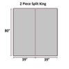 Extra DEEP Pocket- Split Mattress Protector for Adjustable or Split Beds, 100% Waterproof Terry Cotton - Fitted Sheet Style - 25" Extra DEEP Pocket [Split King (2 PC 39" X 80")] view 3