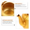 Cabilock Yellow Aluminum Rice Wine Kettle 6.88X4.92X3.34In Large Capacity Tea Pot with Hawk Mouth Spout and Non-Slip Handle for Home Restaurant Use view 4