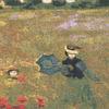 C Charlotte Home Furnishings Inc Poppies European Tapestry Wall Hanging | Viscose Cotton and Polyester Blend Wall Art | 18 in. x 23 in | Home Decor Accents | Inspired by Claude Monet view 2