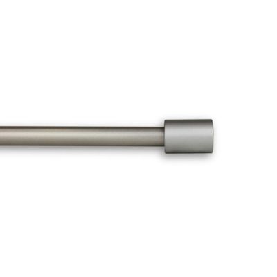 51" Satin Nickel Contemporary Curtain Rod with Mounting Brackets