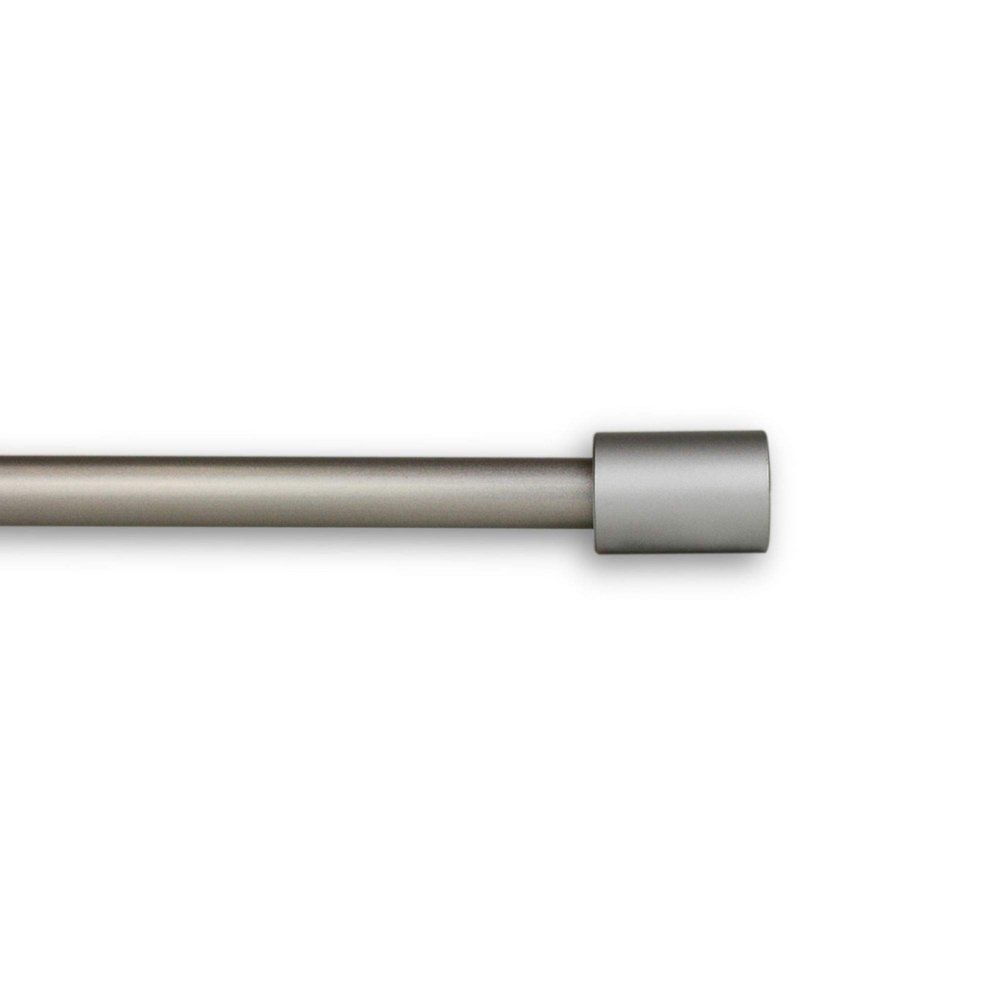51" Satin Nickel Contemporary Curtain Rod with Mounting Brackets