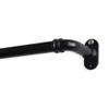 48-Inch Black Pipe Blackout Curtain Rod With Round Ends view 1