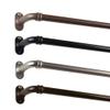 48-Inch Black Pipe Blackout Curtain Rod With Round Ends view 2