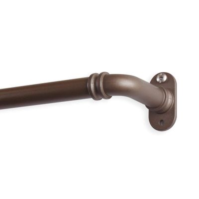 48" Brown Contemporary Pipe Blackout Curtain Rod