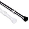 28" White Contemporary Round Spring Tension Curtain Rod view 1