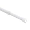 28" White Contemporary Round Spring Tension Curtain Rod view 2