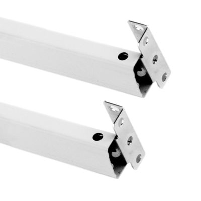 11"- 20" Set of 2 Solid White Adjustable Flat Sash Rods