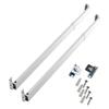 11"- 20" Set of 2 Solid White Adjustable Flat Sash Rods view 2