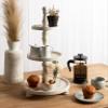 Kate and Laurel Downing Rustic 3-Tier Tray, 12 x 12 x 24, White, Decorative Farmhouse Serving Tray for Storage and Display view 3