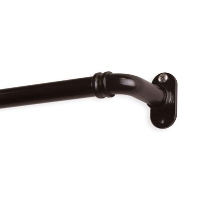 48" Cocoa Brown Contemporary Pipe Blackout Curtain Rod